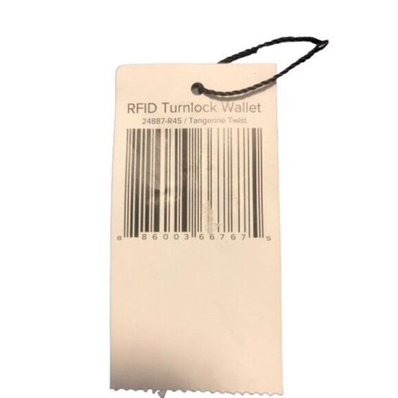 Vera Bradley Tangerine Twist Turnlock Wallet - Picture 9 of 9